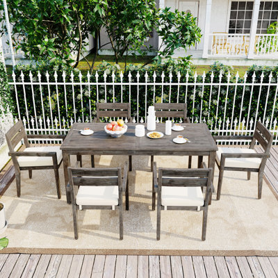 Wood Outdoor Patio Dining Set, Positano  Foldable Dining Set