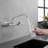 Double-Handles Commercial Sink Faucet With 8" Swivel Spout 8" Center Wall Mount Standard Kitchen Faucet