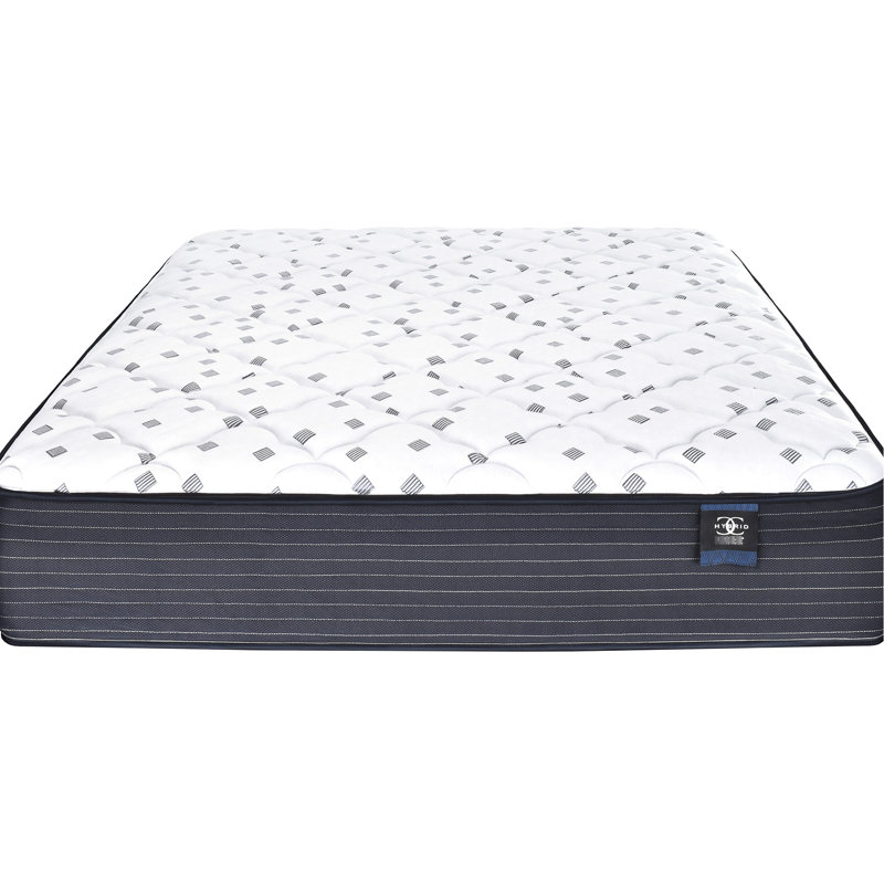 Matelas simple - Confort 11,5 po. Mousse pour une bonne nuit de sommeil. Double atténuation des couches moyennes. Soutient la durabilité. Support lombaire Marvelous Middle®. Système de ressorts bord à bord. Blanc et bleu 11,5 po