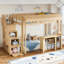 Lit mezzanine avec escalier de rangement et comptoir Storeplace-134060251