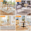 Alvelo 47cm H Tufted Polyester Upholstered Parsons Chair in White