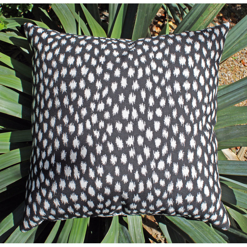 Pebble Beach Square Pillow Cover & Insert, Black