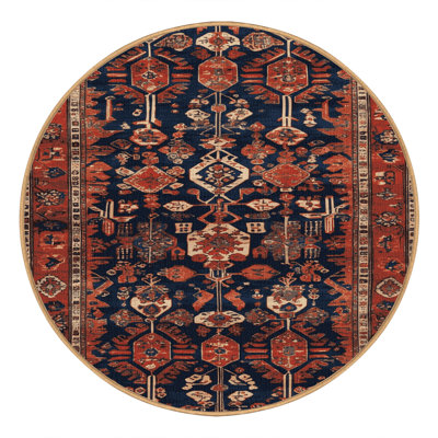 Machine Washable Persian Brown Area Rug