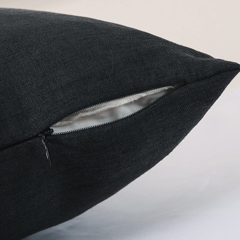 Honour Square Throw Pillow Cover, Black, 45cm H x 45cm W x 1cm D