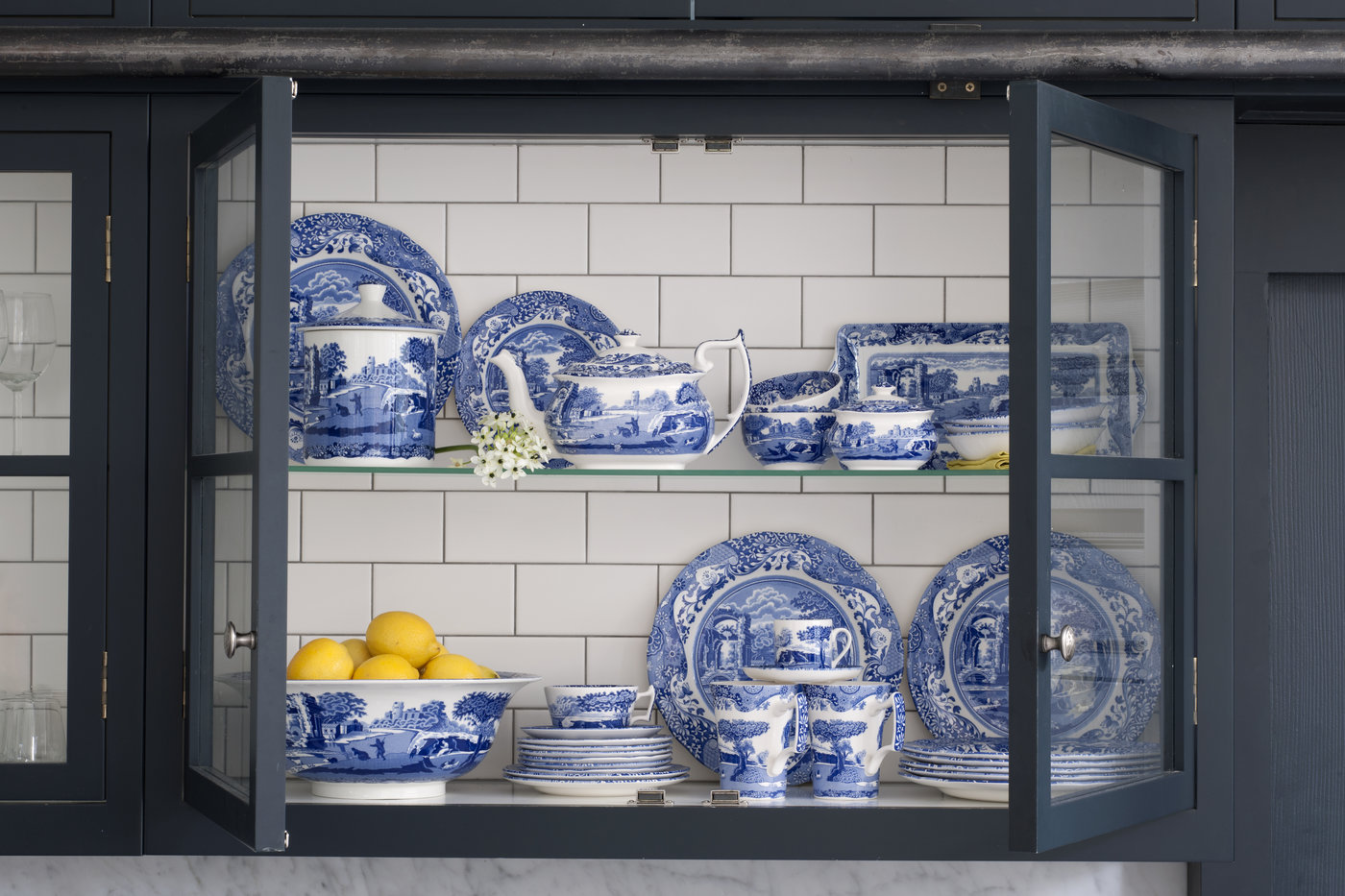 Blue Italian Oval Platter