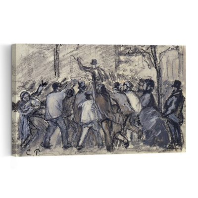 " Urban Uprising In Paris, 1870 Contemporary Architecture City Wall Art Print " by Camille Pissarro