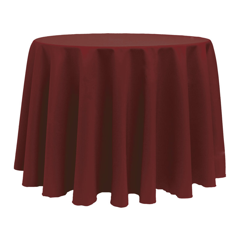 Solid Color Round Tablecloth, 102" x 102", Brick