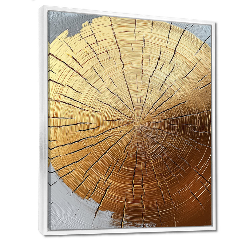«Golden Wood Slide Roots Of Serenity III - Trees», art mural, H 40 po x l 30 po, Impression encadrée sans passe-partout