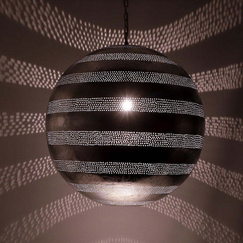 Cerna 1 - Light Sphere Pendant, Silver