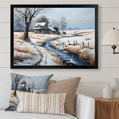 Countryside Winters Touch Patchwork II, reproduction d'art sur toile