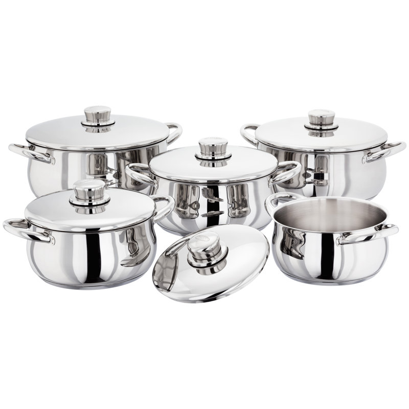 Stellar 1000, 5 Piece Stainless Steel Casserole Set, 16/18/20/22/24cm casseroles