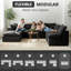 Canapé modulaire en forme de U Black Cloud, canapé à 6 places sans os et sans assemblage requis-1738877777-1750561336