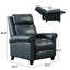 Fauteuil inclinable 33,5 po en cuir véritable-244517777