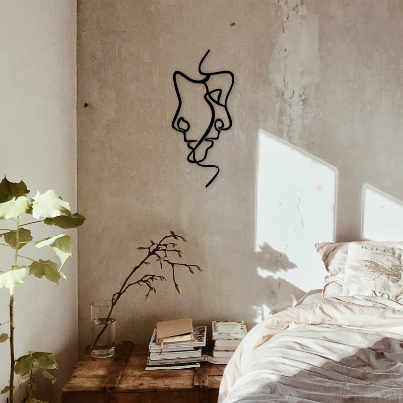 Accessoire mural élégant en métal, finition noire, 15,8 po x 28,7 po | Fabrication 100% métal (épaisseur: 0,06 pouce) | Conception murale facile | Parfait pour la décoration intérieure et les intérieurs modernes