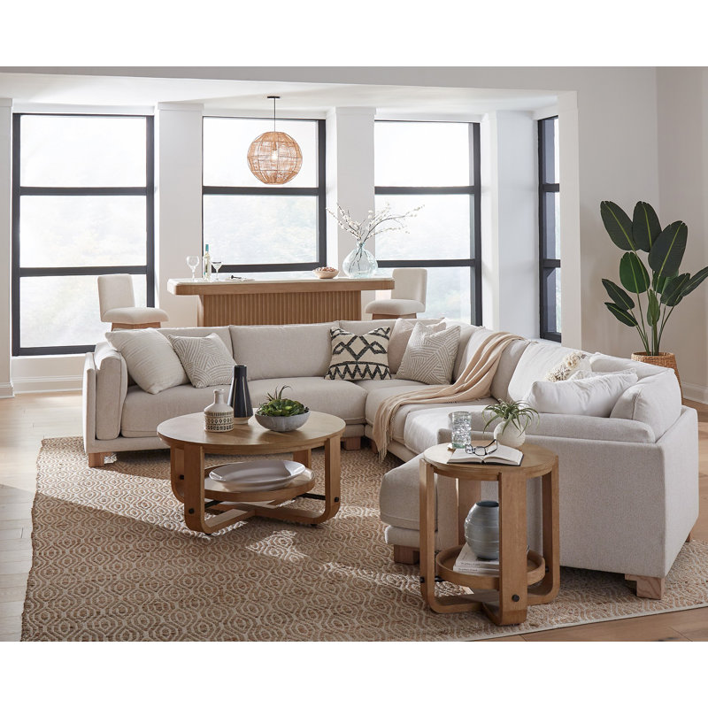 Pula 4 Piece Upholstered L-Shaped Modular Sectional