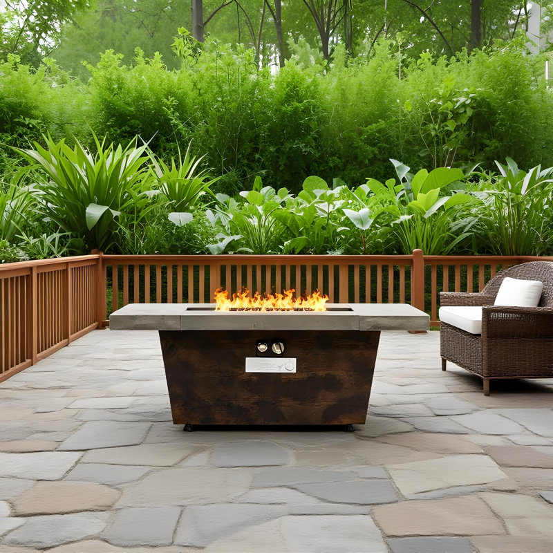 42" Rectangle 50000BTU Gas Fire Pit Table