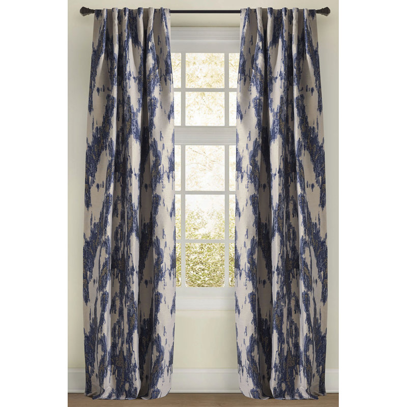 Whitney Room Darkening Curtain, Sapphire, 50" W x 96" L