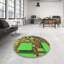 Tapis vert/brun à motifs-830567681