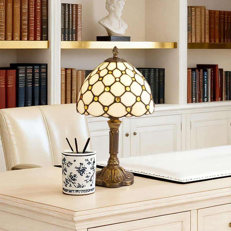 Lampe de table en verre coloré Tiffany Stlye avec 1 lumière chaude, base E26