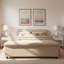 Lit rembourré avec bords roulés épais, pieds ovales à double couche rétro et tête de lit robuste-1073547540-1073547544