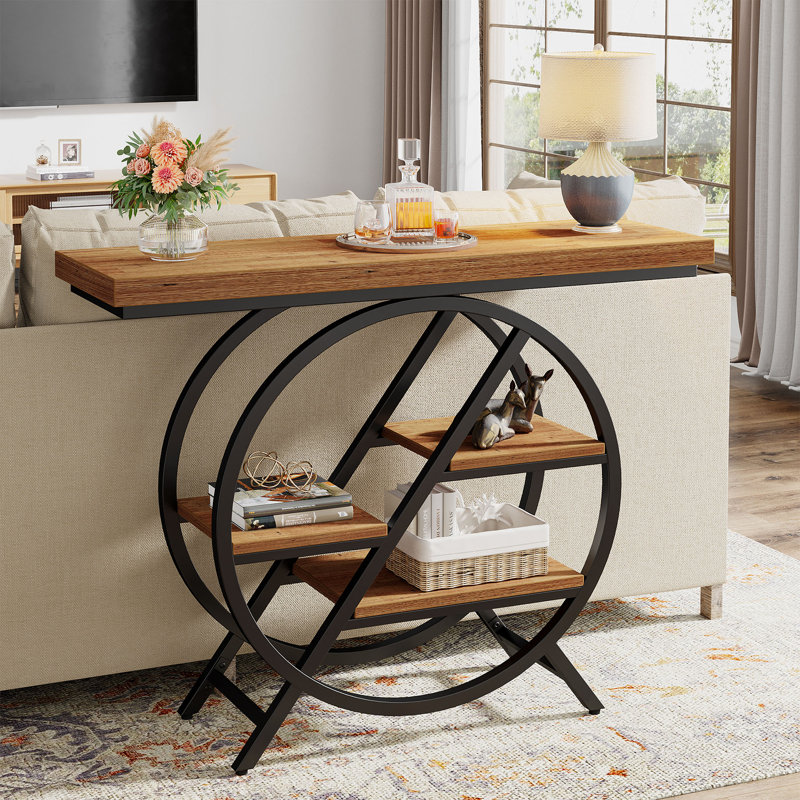 100 cm W Console Table, Light Brown