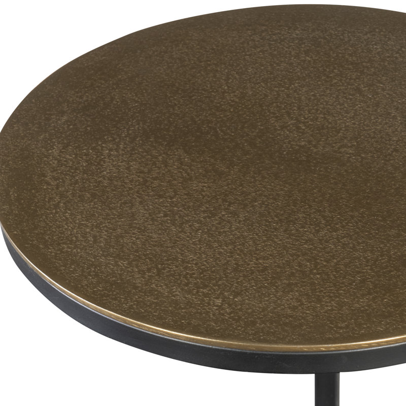 Table de bout Addie, Dessus doré antique / base noire