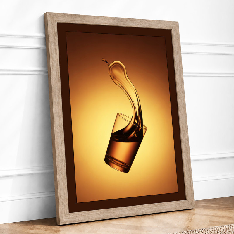Liquid in Motion Modern - Framed Print, Oak, A3 - 42.0 x 29.7 cm