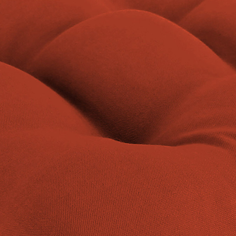 Outdoor Wicker Seat Cushion, Canvas Terracotta Polyester