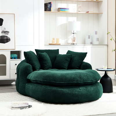 Fauteuil à billes en chenille avec 3 coussins et 2 coussins, support ergonomique pour adultes, salles de jeux en mousse à mémoire de forme idéale pour le salon