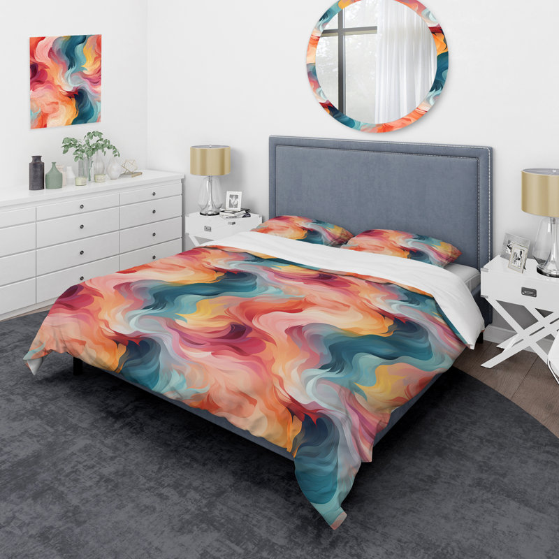 Ensemble de housse de couette Popart, Housse de couette pour très grand lit et 2 très