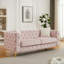 Canapé à compression, canapé Chesterfield 82,5 pouces en velours rose