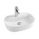Lavabo de salle de bain vasque ovale en céramique 14,93 po DAX