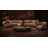 Arden Modern Curved Loveseat – Deep Seating Upholstered Couch, Taupe Fabric