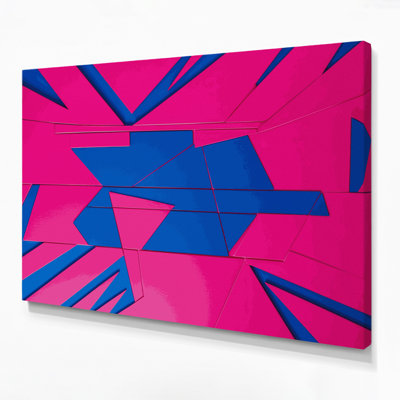 Hard Edge 81 Pink Canvas Wall Art