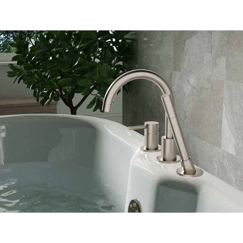Garniture de robinet de baignoire à poignée simple avec douchette Oxford