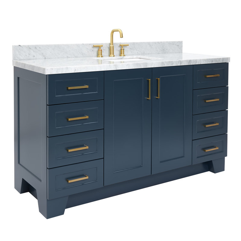 ARIEL TAYLOR 61 IN RECTANGLE SINK VANITY, Midnight Blue, Rectangle