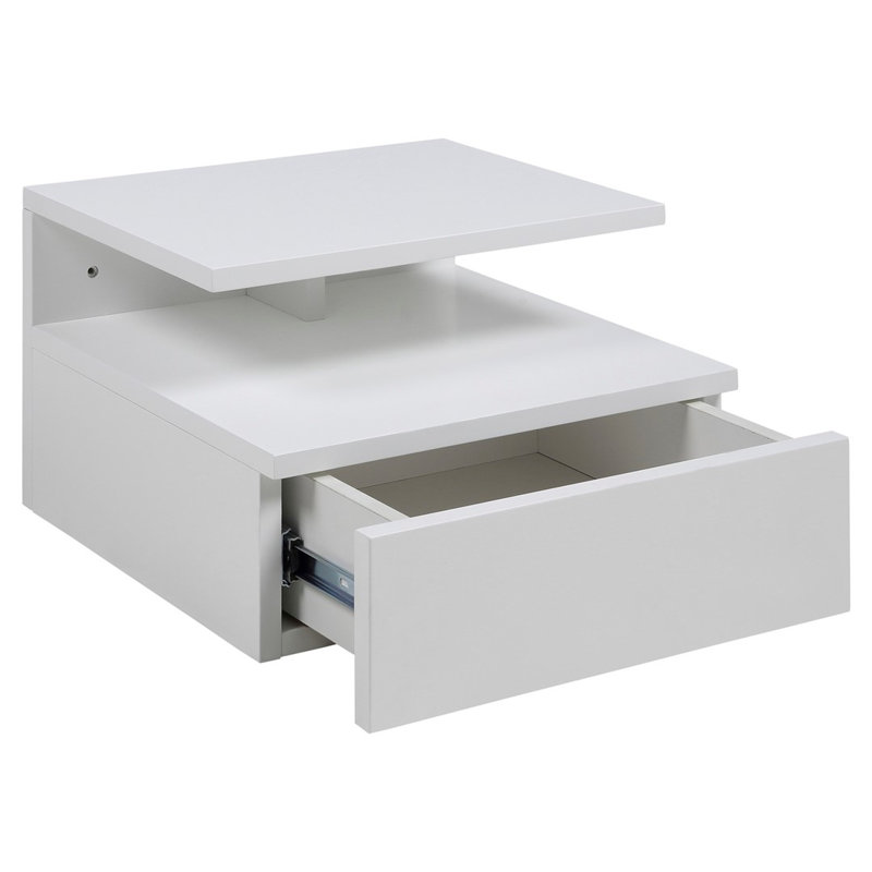 Cliffsage Manufactured Wood Bedside Table, White