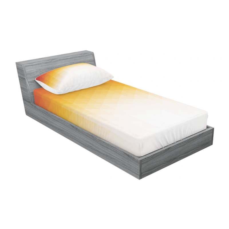Microfiber Geometric Sheet Set, Twin Sheet Set with Fitted Sheet