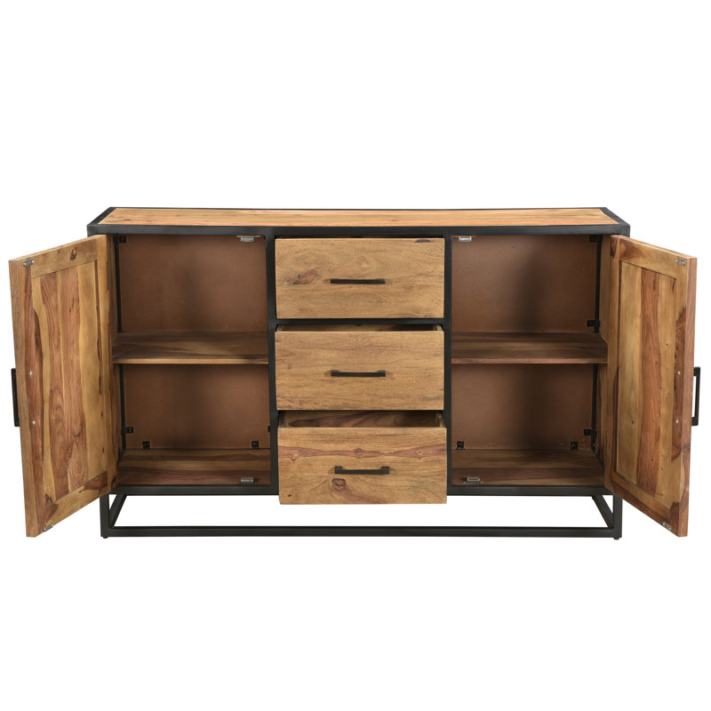 Heskett 60 " W Sheesham Solid Wood Sideboard