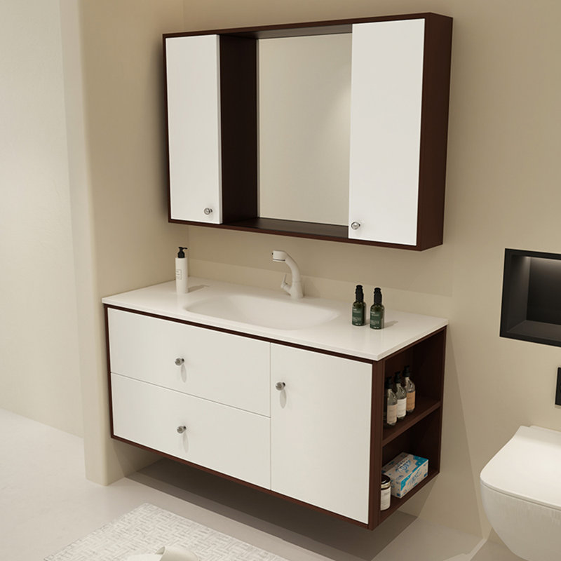 Armoire de salle de bain rétro minimaliste