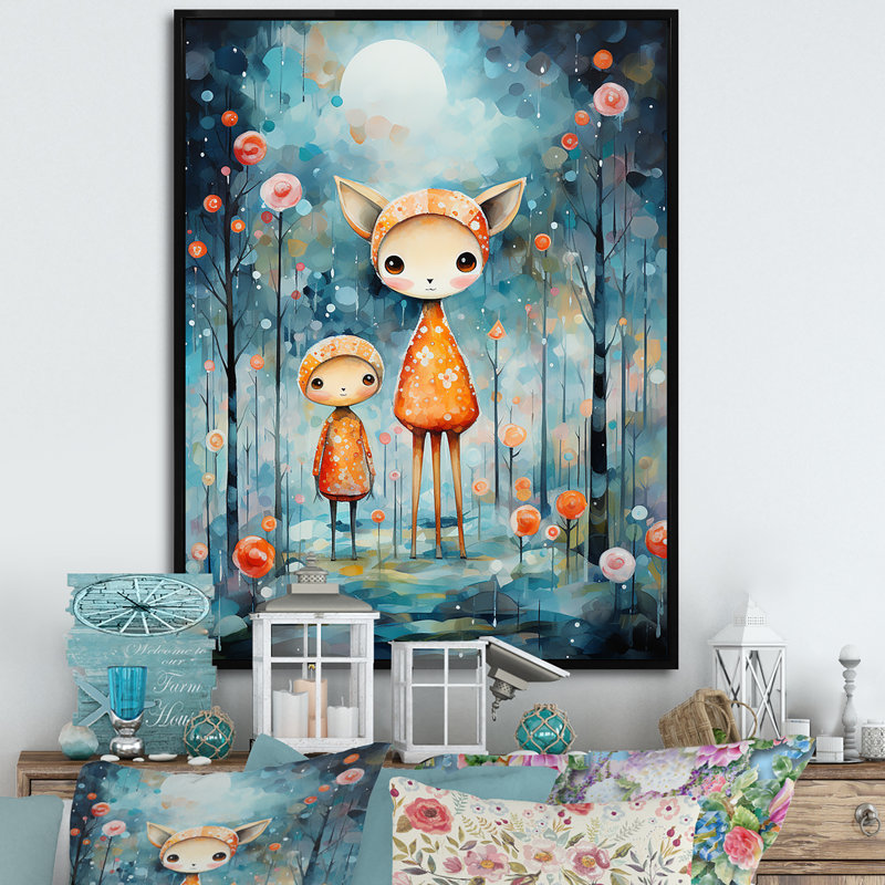Adorable décorations de Noël pour enfants - Art mural, Cadre flottant noir, H 20 po x l 12 po x P 1 po