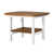Plateau en teck clair / base blanche