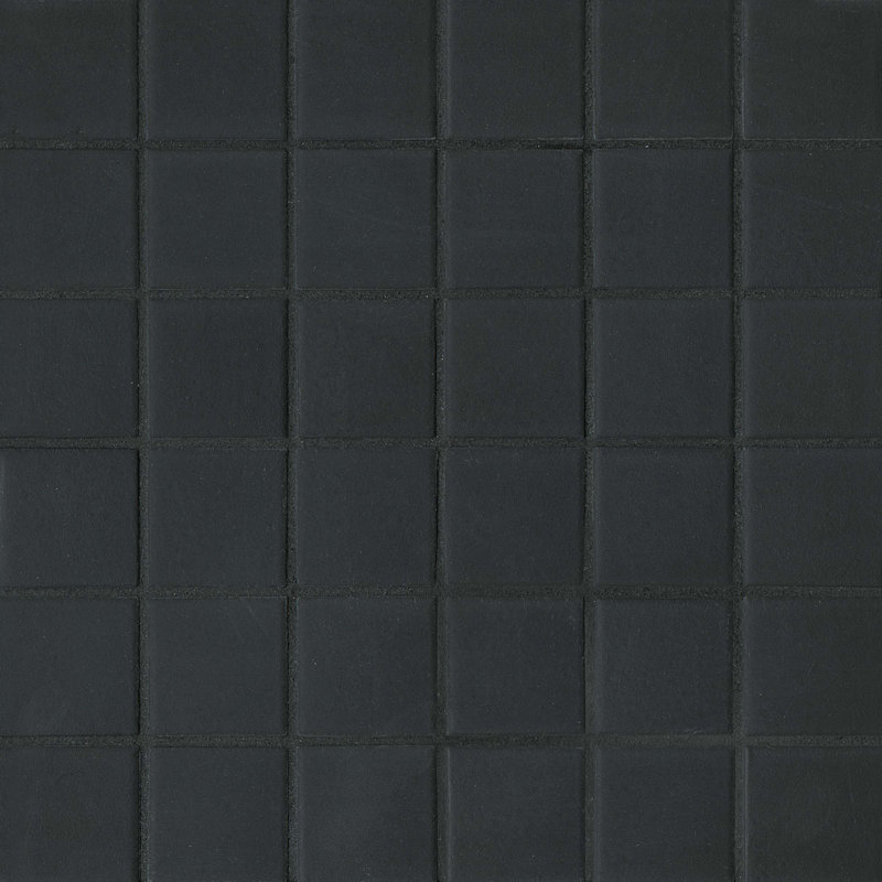 True 2" x 2" Porcelain Grid Mosaic Sheet Tile, Black