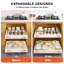 Lot de 2 tiroirs coulissants extensibles, blanc, pour meuble de rangement-1821105941-1813078657
