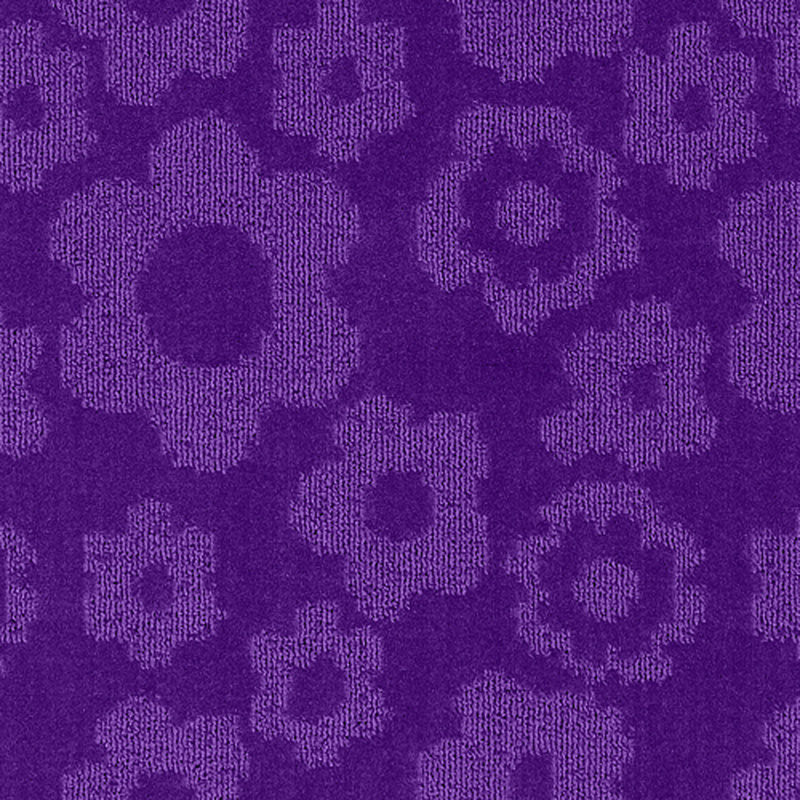 Tapis décoratif mauve Touffeté floral, 5 pi x 7 pi