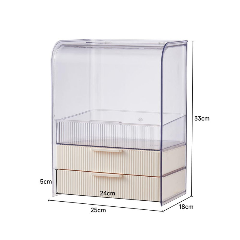 Light Luxury Flip-Top Cosmetic Organizer Storage