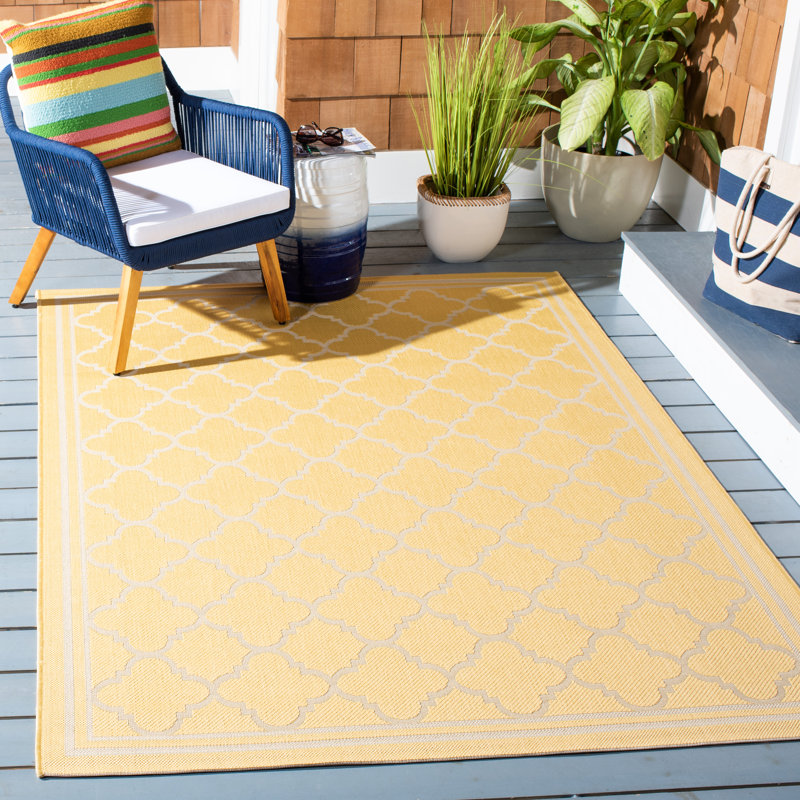 Almida Performance Geometric Indoor/Outdoor Area Rug, Rectangle 5'3" x 7'7"