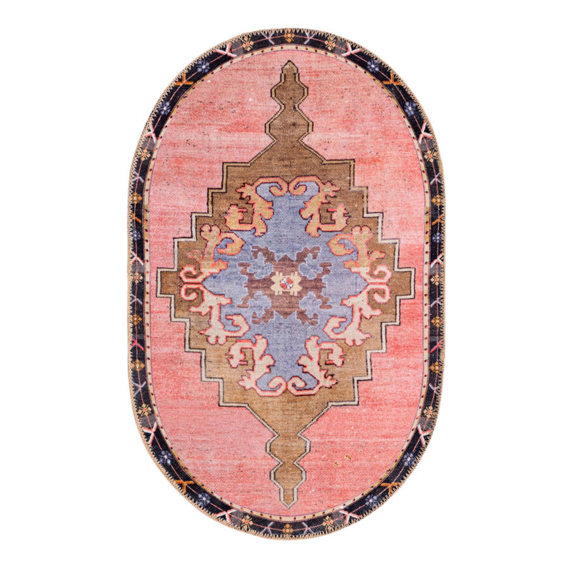 Tapis rose Glessite, Ovale 2 pi x 3 pi 1 po