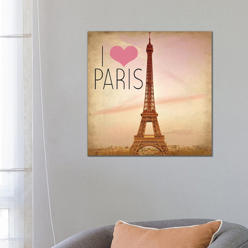 Paris Bicycle 1 by Kimberly Allen - Wrapped Canvas Print, 66.04 cm H x 66.04 cm W
