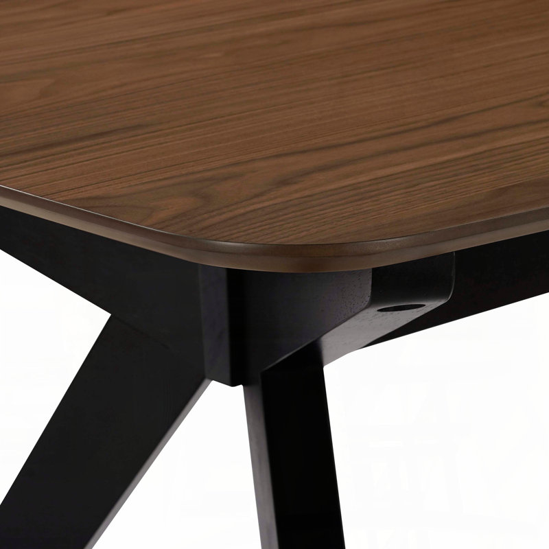 Table de salle à manger en bois avec pieds en bois d'hévéa
